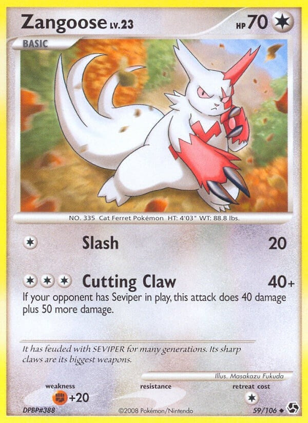 Image for Zangoose (Great Encounters) (59/106) - Pokemon