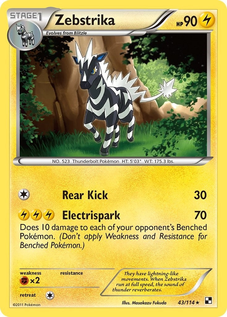 Image for Zebstrika (43) (Black and White) (43/114) - Pokemon