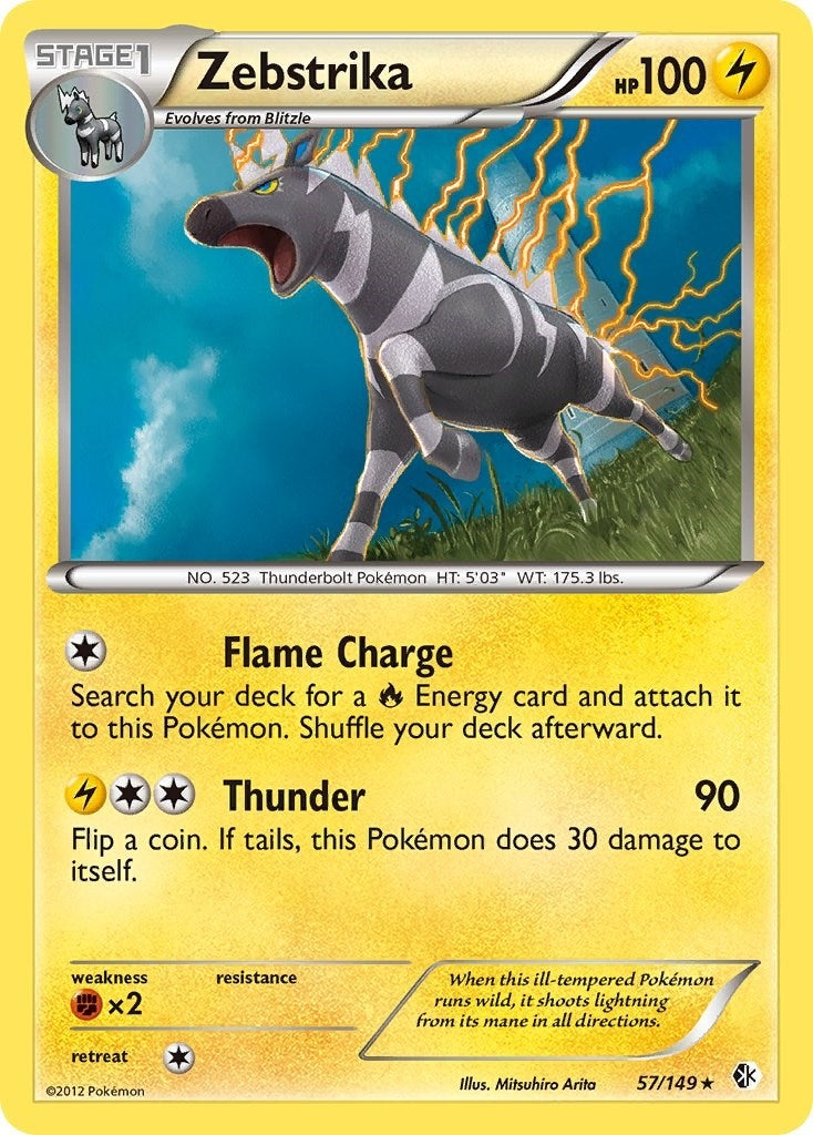 Image for Zebstrika (Boundaries Crossed) (57/149) - Pokemon