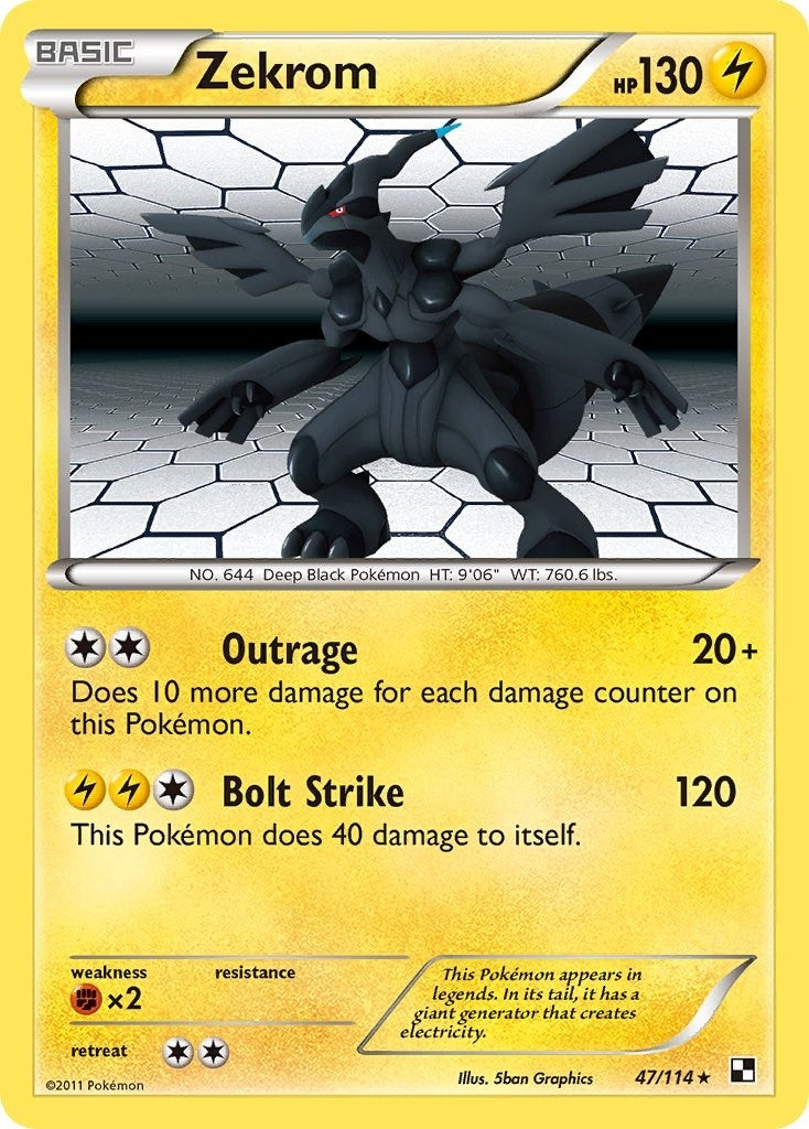 Image for Zekrom (Black and White) (47/114) - Pokemon