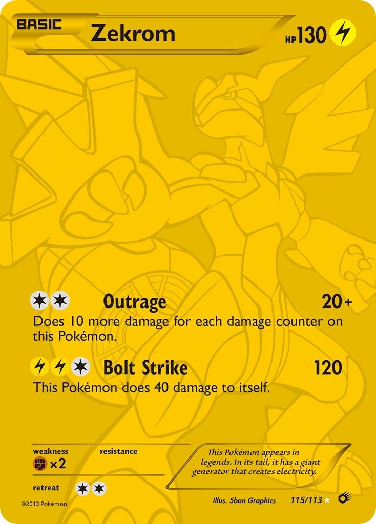 Image for Zekrom (115 Full Art Secret Rare) (Legendary Treasures) (115/113) - Pokemon