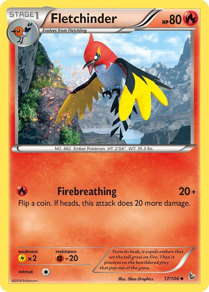 Image for Fletchinder (XY - Flashfire) (17/106) - Pokemon