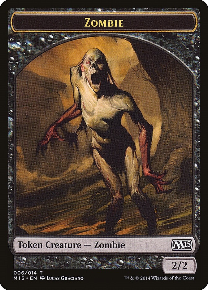 Image for Zombie Token (Magic 2015 (M15)) (6) - Magic: The Gathering