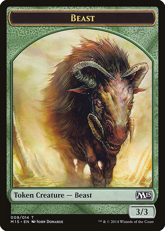 Image for Beast Token (Green) (Magic 2015 (M15)) (9) - Magic: The Gathering