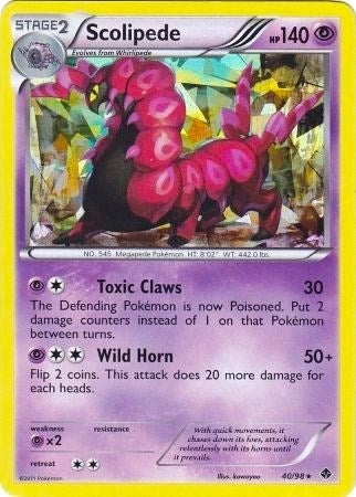 Image for Scolipede - 40/98 (BW Emerging Powers) (Deck Exclusives) (040/098) - Pokemon