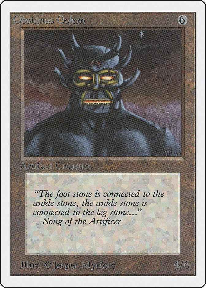 Image for Obsianus Golem (Unlimited Edition) - Magic: The Gathering