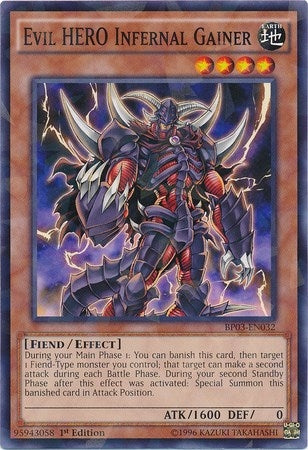 Image for Evil HERO Infernal Gainer (Shatterfoil) (Battle Pack 3: Monster League) (BP03-EN032) - YuGiOh