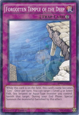 Image for Forgotten Temple of the Deep (Shatterfoil) (Battle Pack 3: Monster League) (BP03-EN216) - YuGiOh