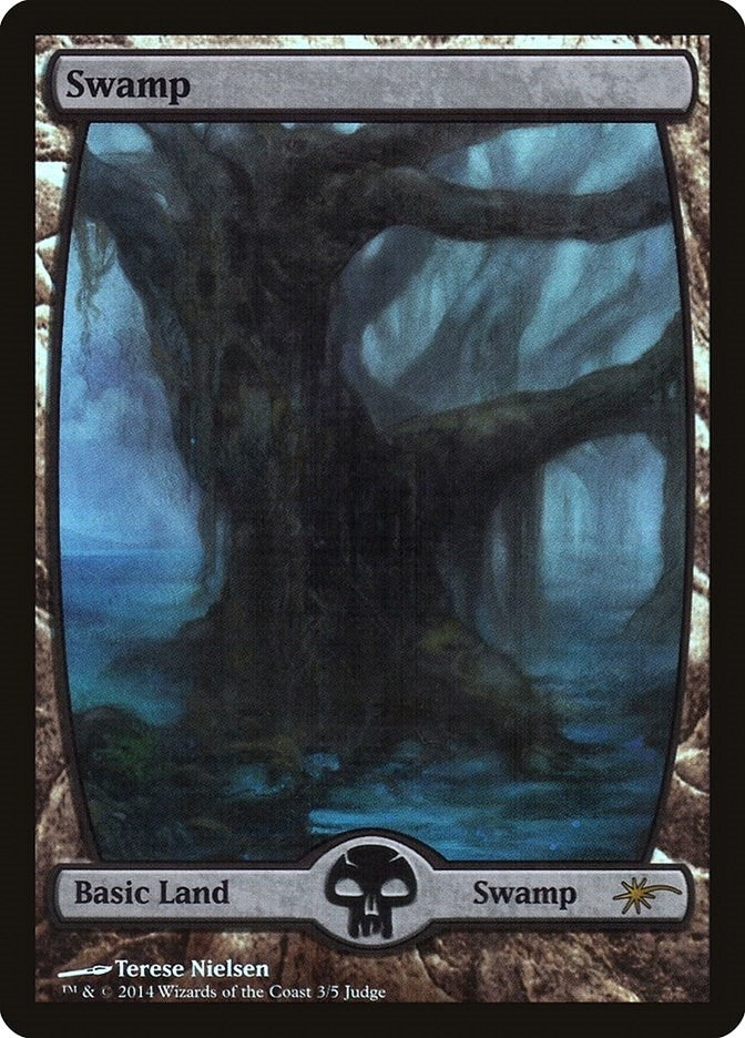 Image for Swamp - Full Art (3) (Judge Promos) (3) - Magic: The Gathering