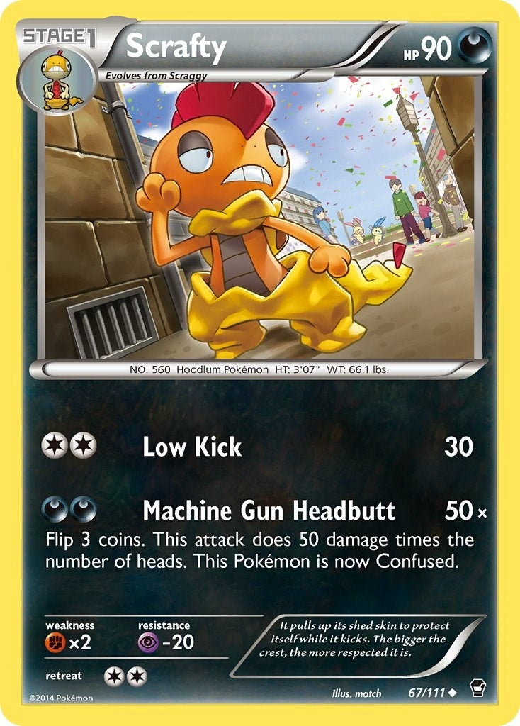 Image for Scrafty (XY - Furious Fists) (67/111) - Pokemon
