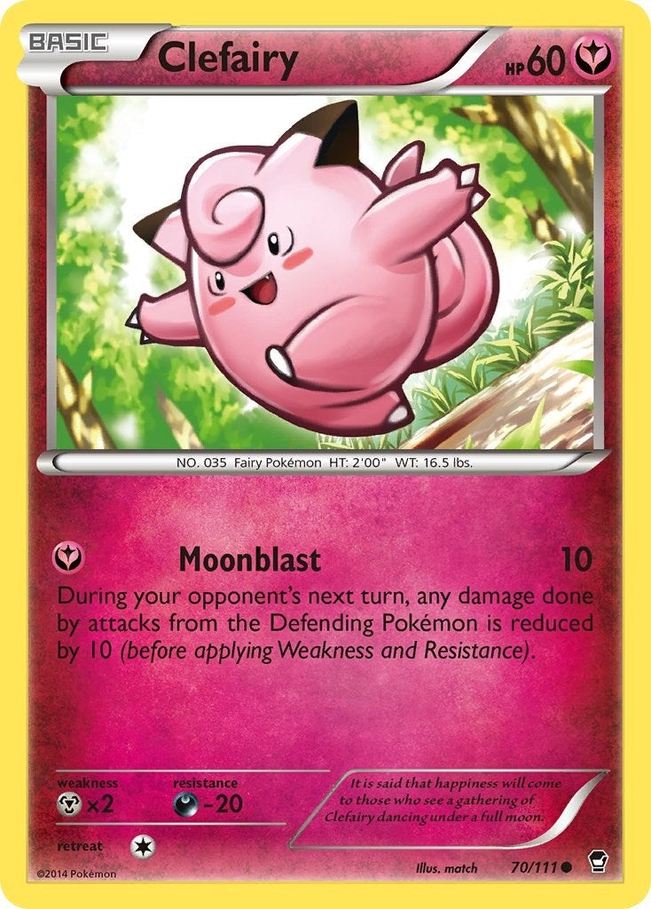 Image for Clefairy (70) (XY - Furious Fists) (70/111) - Pokemon