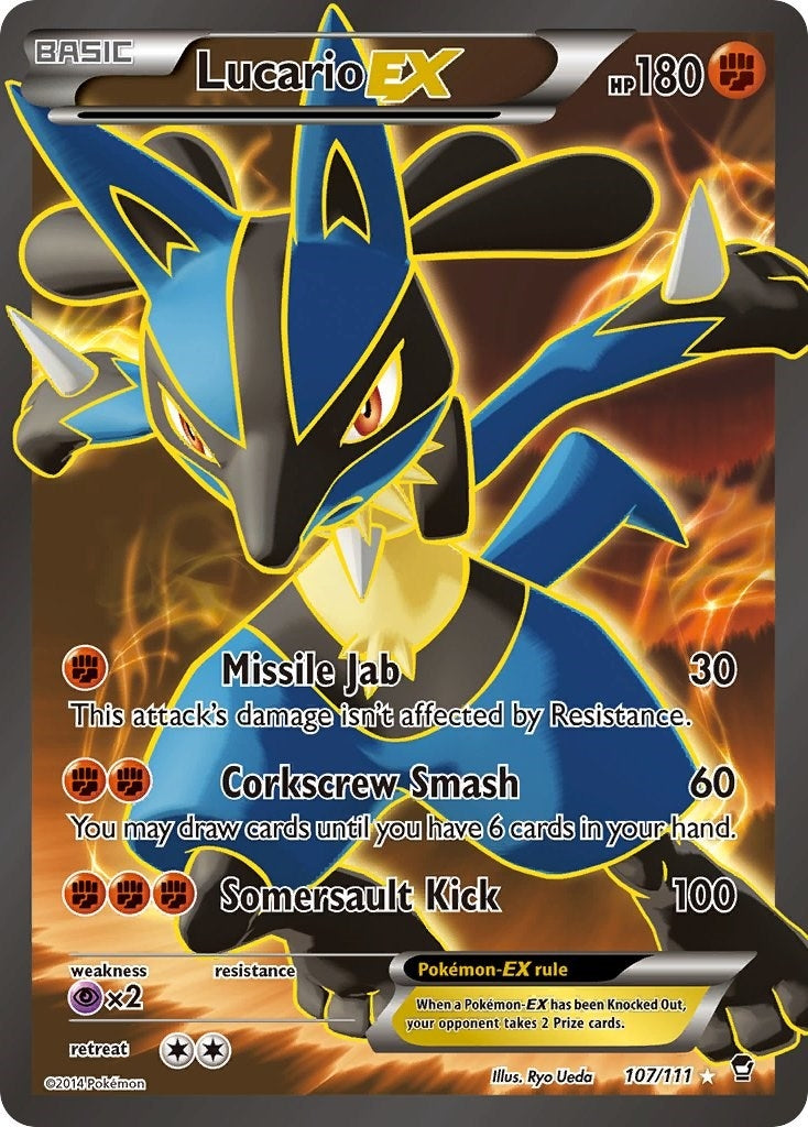 Image for Lucario EX (107 Full Art) (XY - Furious Fists) (107/111) - Pokemon