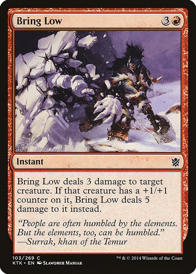 Image for Bring Low (Khans of Tarkir) (103) - Magic: The Gathering