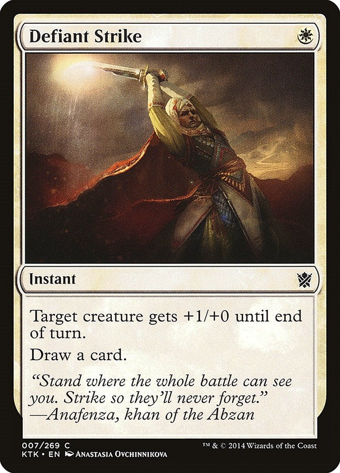Image for Defiant Strike (Khans of Tarkir) (7) - Magic: The Gathering