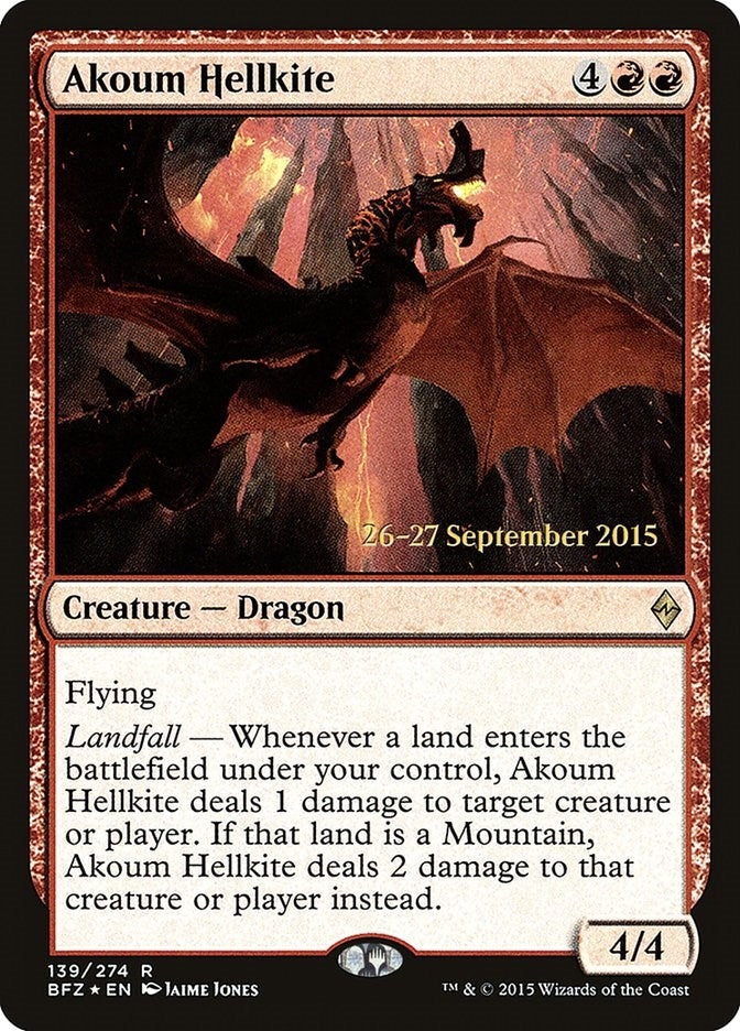 Image for Akoum Hellkite (Prerelease Cards) (139) - Magic: The Gathering