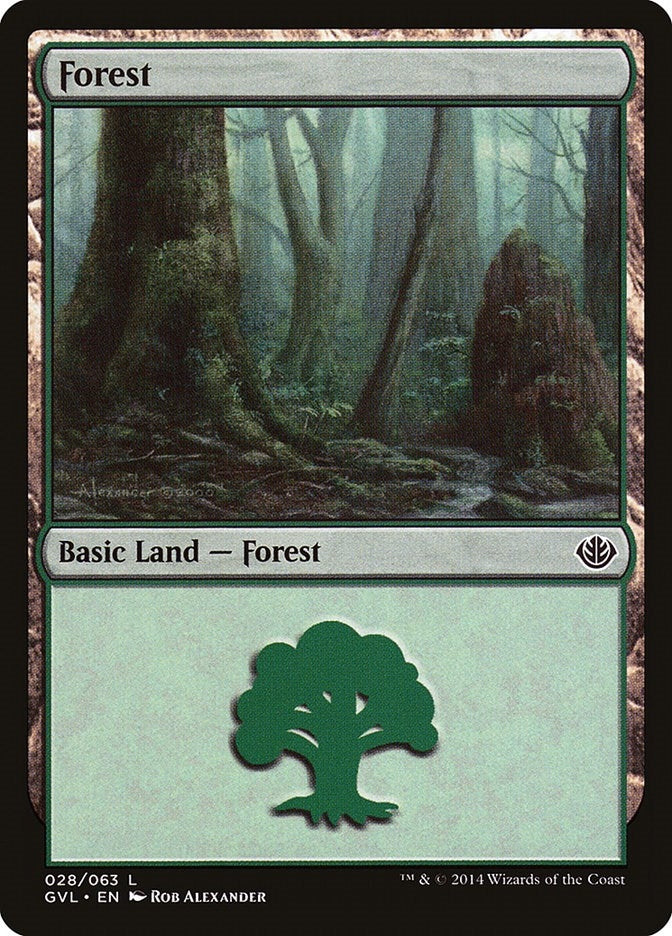 Image for Forest (028) (GVL) (Duel Decks: Anthology) (28) - Magic: The Gathering