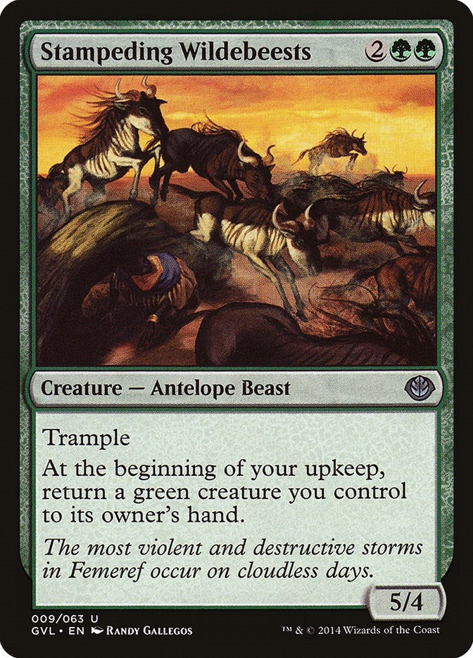 Image for Stampeding Wildebeests (Duel Decks: Anthology) (9) - Magic: The Gathering