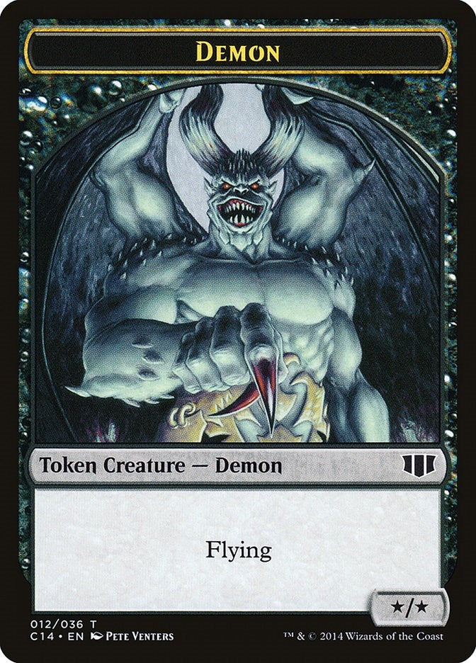 Image for Demon (012) // Zombie (016) Double-Sided Token (Commander 2014) (12 // 16) - Magic: The Gathering