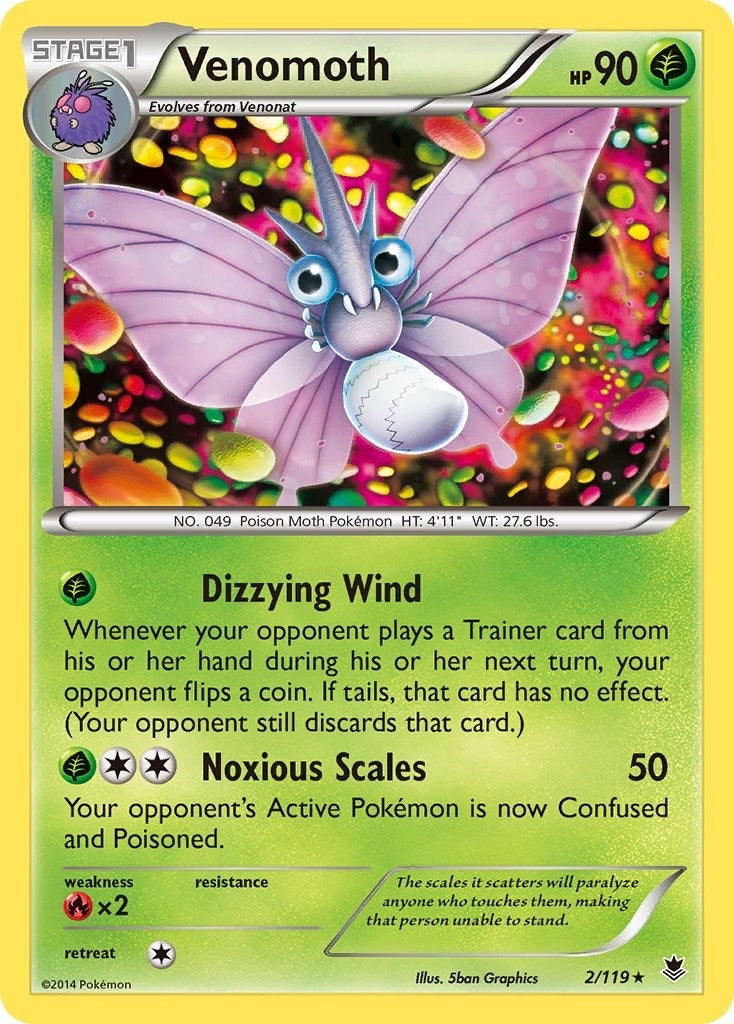 Image for Venomoth (XY - Phantom Forces) (2/119) - Pokemon