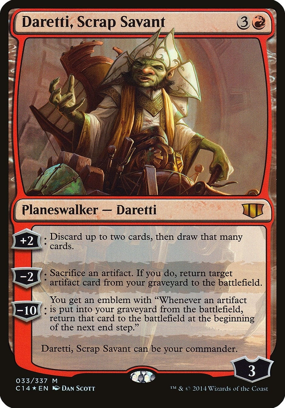 Image for Daretti, Scrap Savant (Commander 2014) (Oversize Cards) (33) - Magic: The Gathering