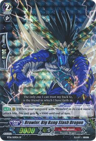 Image for Brawler, Big Bang Slash Dragon (SP) (BT16: Legion of Dragons and Blades ver.E) (BT16/S09EN) - Cardfight Vanguard