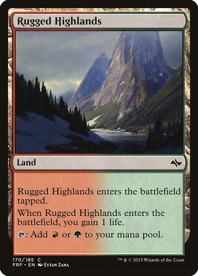 Image for Rugged Highlands (Fate Reforged) (170) - Magic: The Gathering