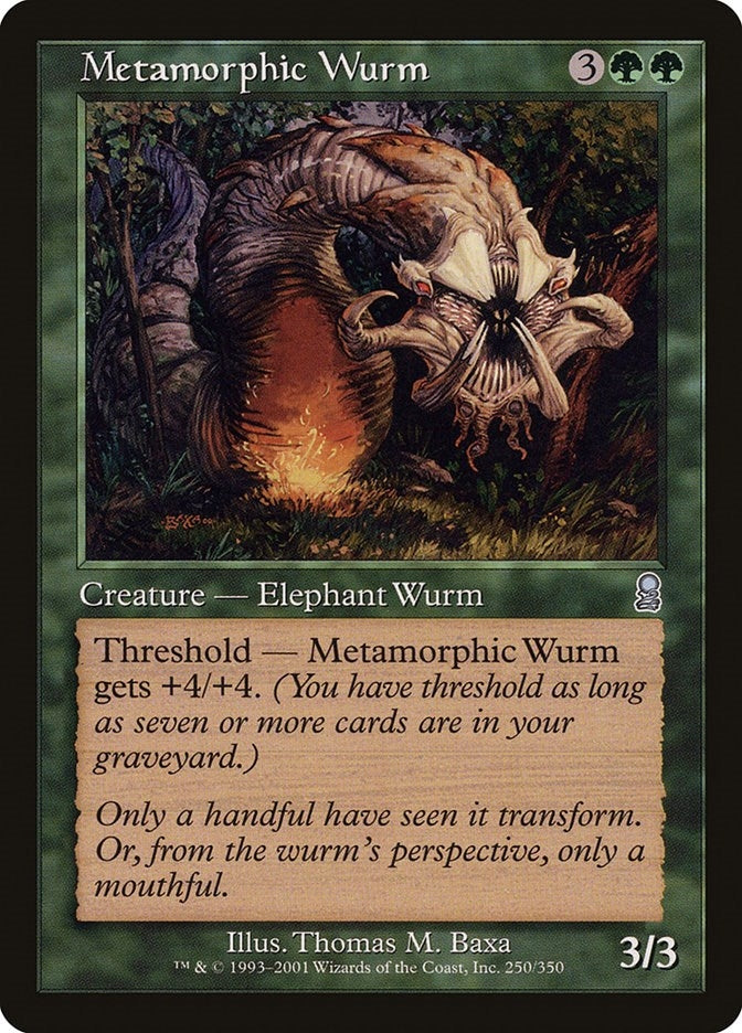 Image for Metamorphic Wurm (Odyssey) (250) - Magic: The Gathering