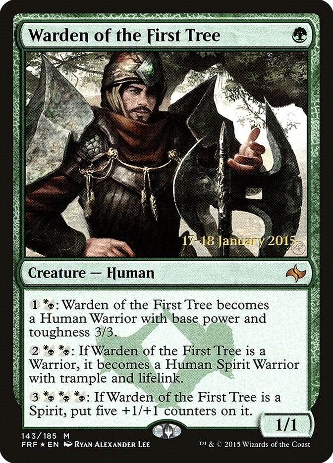 Image for Warden of the First Tree (Prerelease Cards) (143) - Magic: The Gathering