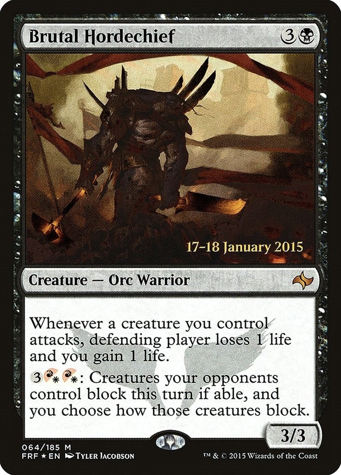 Image for Brutal Hordechief (Prerelease Cards) (64) - Magic: The Gathering