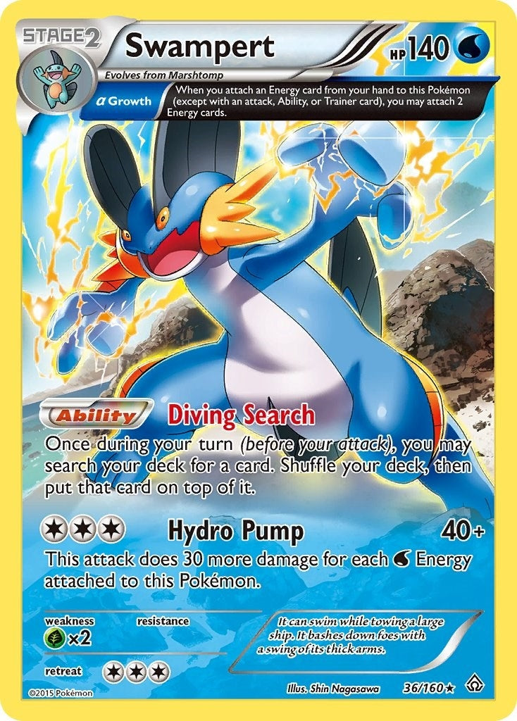 Image for Swampert (Alpha) (XY - Primal Clash) (36/160) - Pokemon