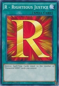 Image for R - Righteous Justice (Structure Deck: HERO Strike) (SDHS-EN030) - YuGiOh