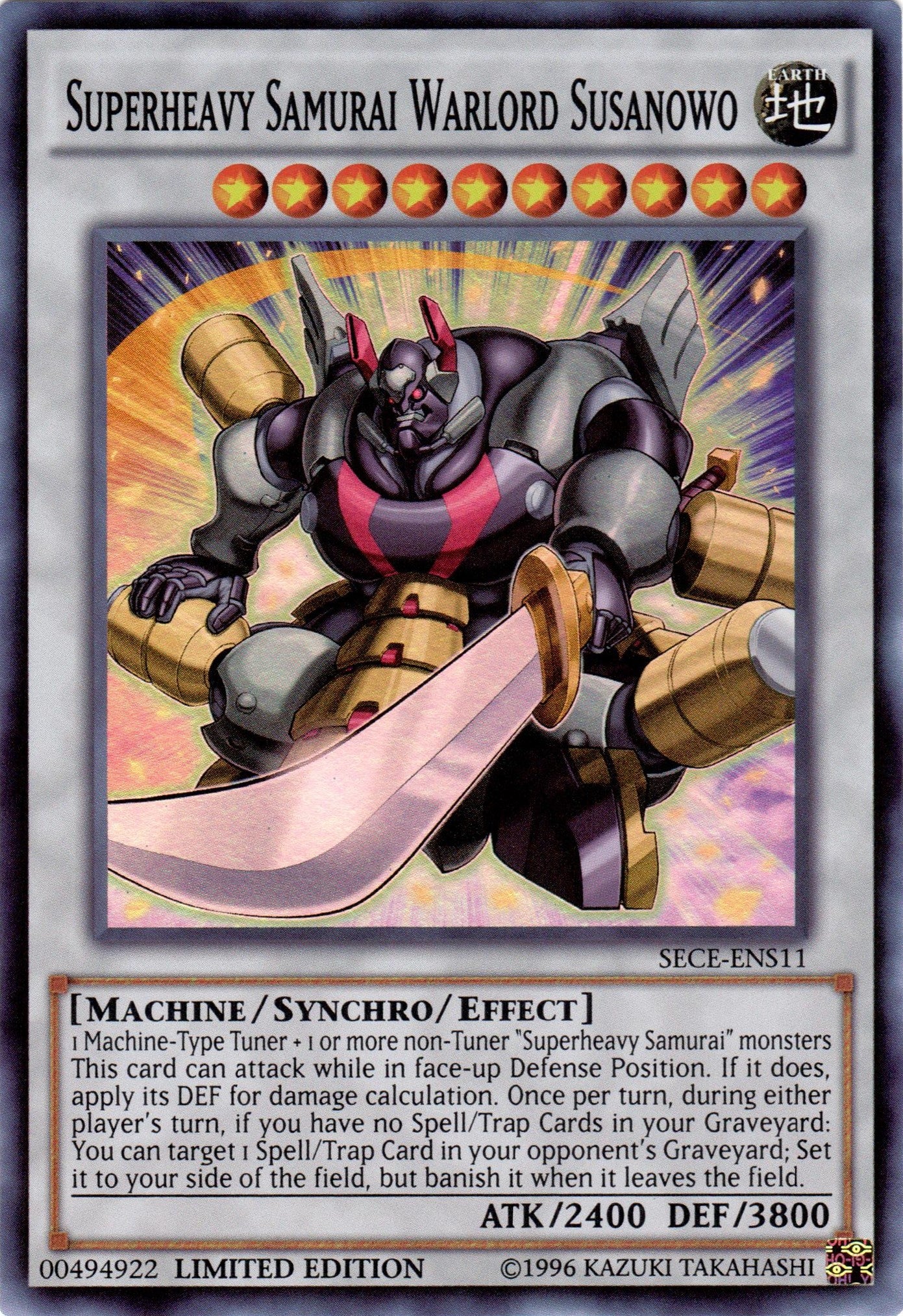 Image for Superheavy Samurai Warlord Susanowo (SE) (Secrets of Eternity) (SECE-ENS11) - YuGiOh