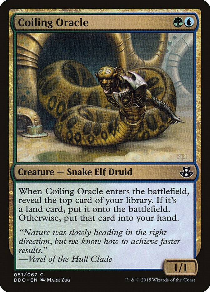 Image for Coiling Oracle (Duel Decks: Elspeth vs. Kiora) (51) - Magic: The Gathering