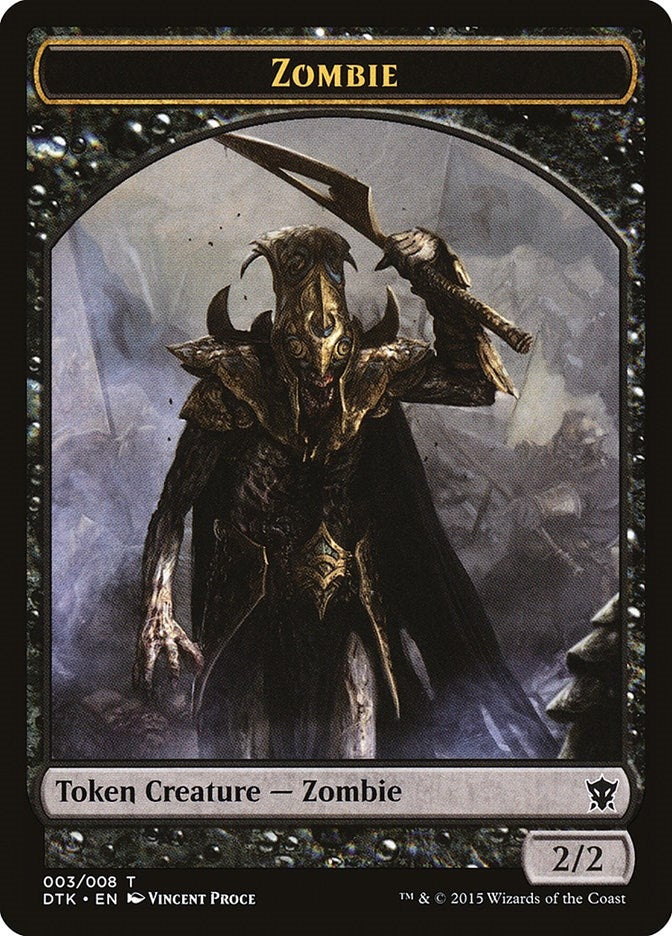 Image for Zombie Token (Dragons of Tarkir) (3) - Magic: The Gathering