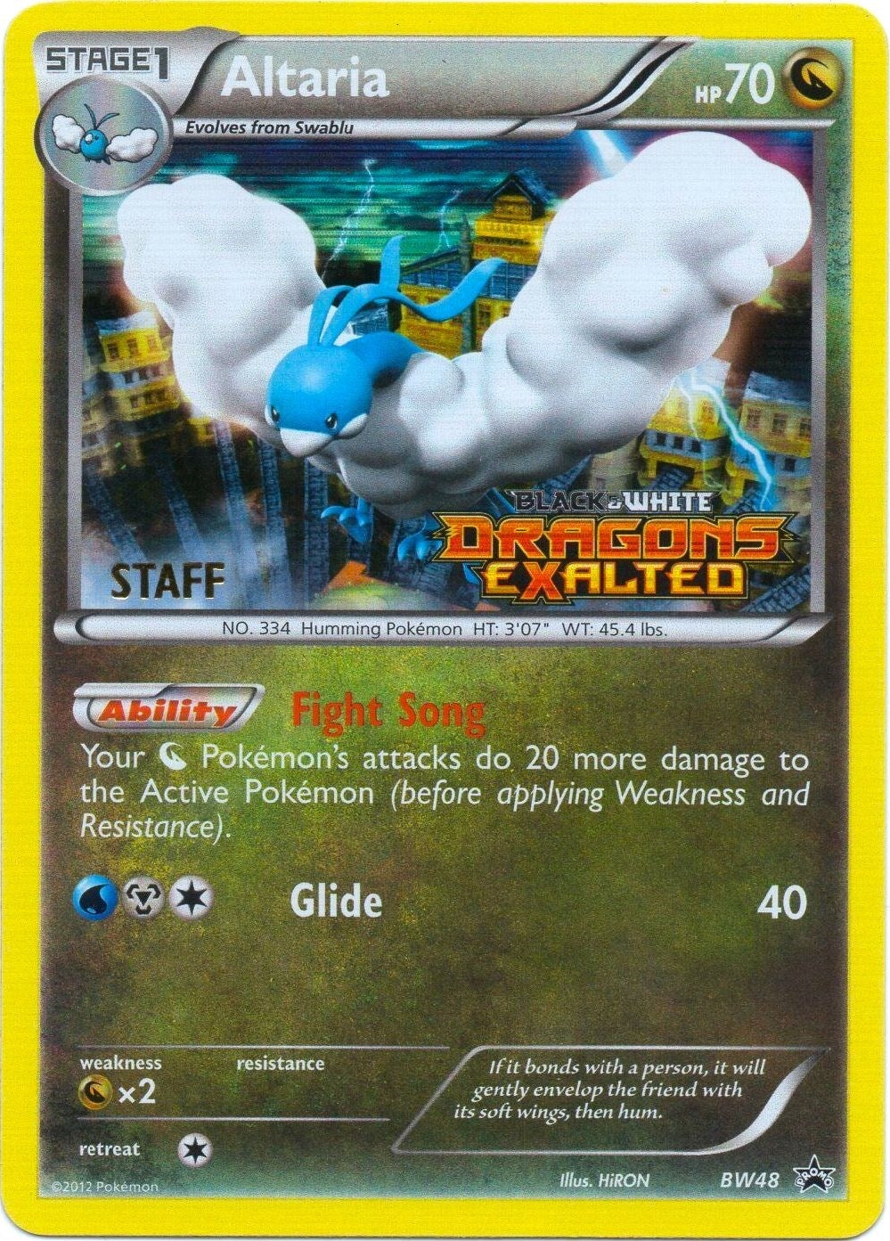 Image for Altaria - BW48 (Prerelease) [Staff] (Black and White Promos) (BW48) - Pokemon