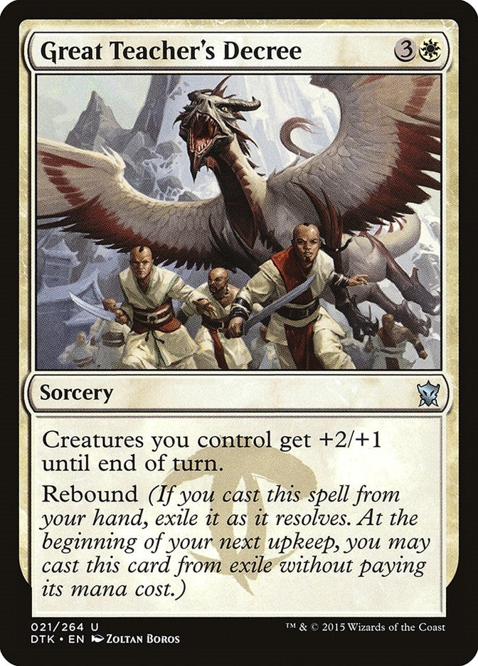 Image for Great Teacher's Decree (Dragons of Tarkir) (21) - Magic: The Gathering