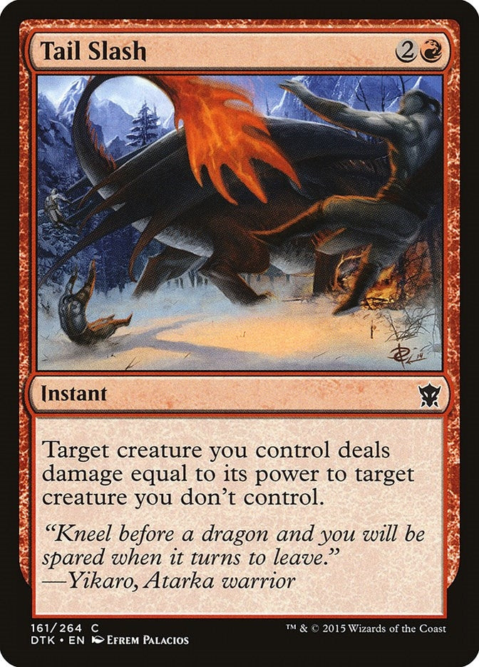 Image for Tail Slash (Dragons of Tarkir) (161) - Magic: The Gathering