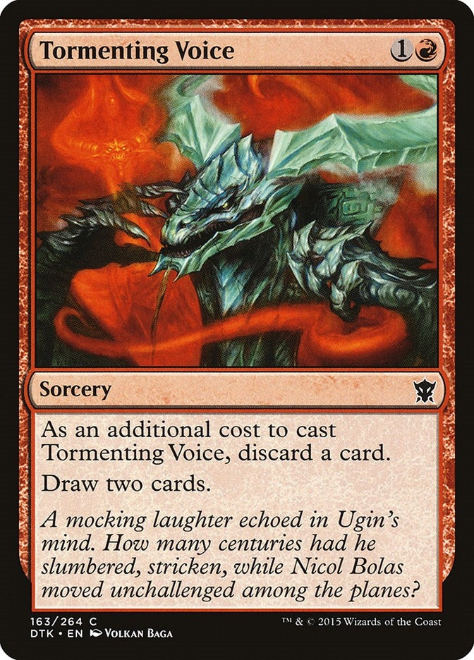 Image for Tormenting Voice (Dragons of Tarkir) (163) - Magic: The Gathering