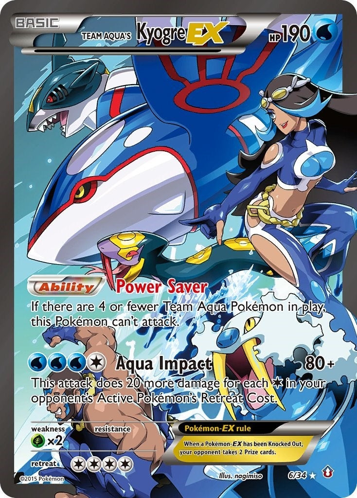 Image for Team Aqua's Kyogre EX (Double Crisis) (6/34) - Pokemon