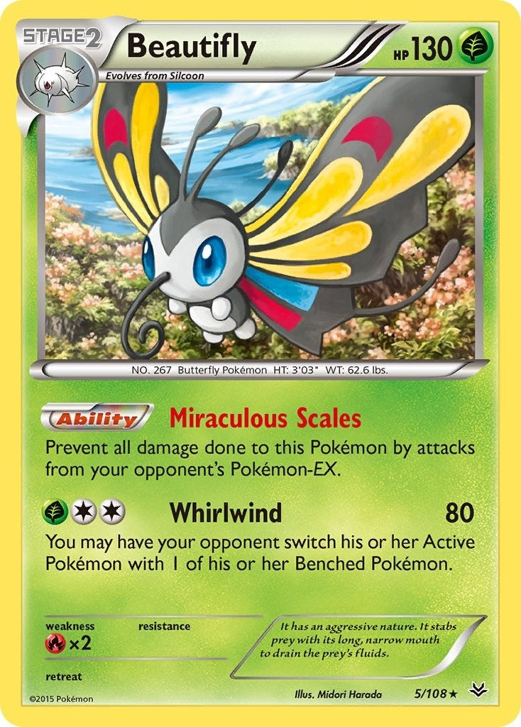 Image for Beautifly (XY - Roaring Skies) (5/108) - Pokemon