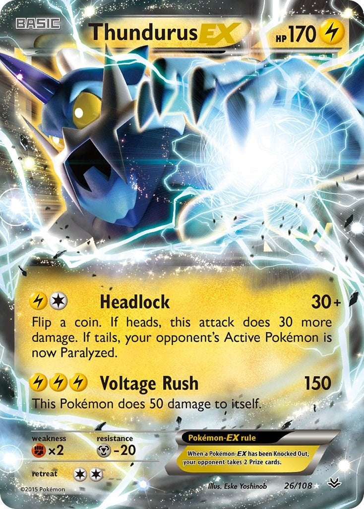 Image for Thundurus EX (XY - Roaring Skies) (26/108) - Pokemon