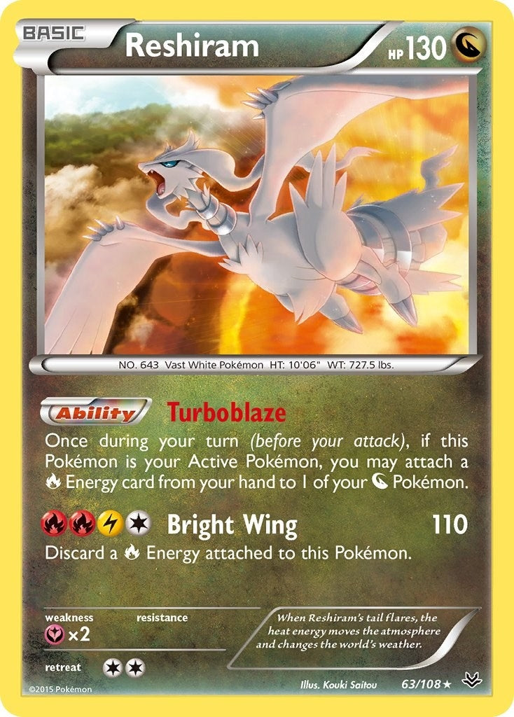 Image for Reshiram (XY - Roaring Skies) (63/108) - Pokemon