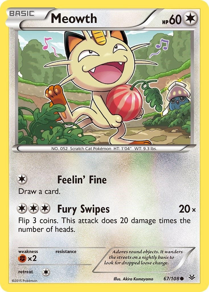 Image for Meowth (XY - Roaring Skies) (67/108) - Pokemon