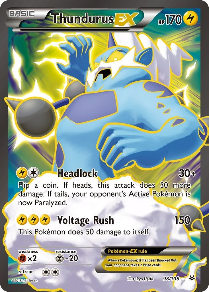 Image for Thundurus EX (98 Full Art) (XY - Roaring Skies) (98/108) - Pokemon