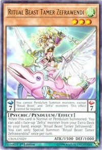Image for Ritual Beast Tamer Zefrawendi (Crossed Souls) (CROS-EN029) - YuGiOh