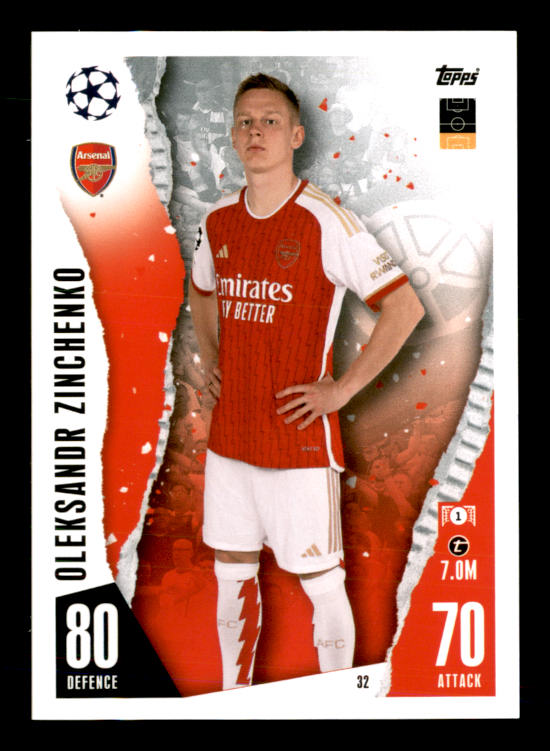 Oleksandr Zinchenko (2023) - #32 - Sports Card